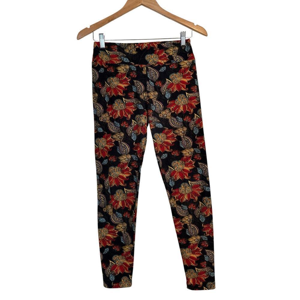Lularoe Women's Whimsical Floral Stretch Pull On Leggings One Size Multicolor